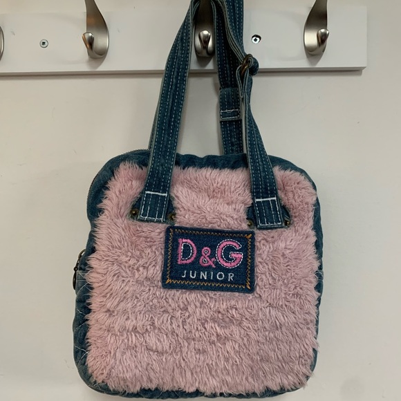 Dolce & Gabbana vintage DenimCoat with removable faux fur vest & Matching purse - Picture 5 of 14